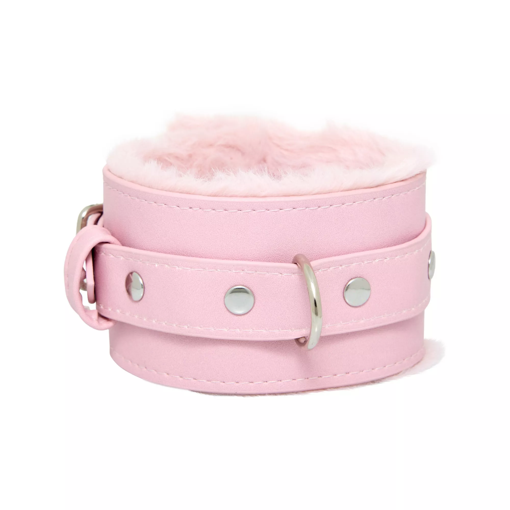 Light Pink Furry Handcuffs - Pleasure Bound at Spencer's