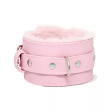 Light Pink Furry Handcuffs - Pleasure Bound at Spencer's