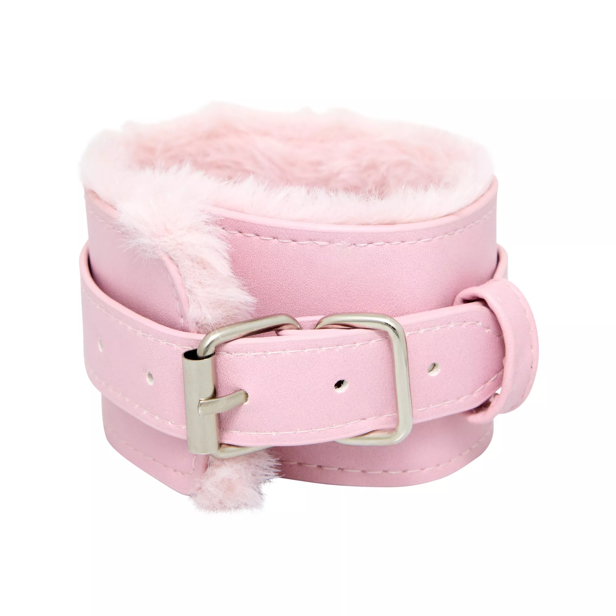 Light Pink Furry Handcuffs - Pleasure Bound at Spencer's