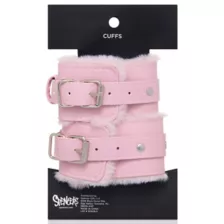 Light Pink Furry Handcuffs - Pleasure Bound at Spencer's