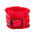 Red Furry Handcuffs - Pleasure Bound at Spencer's