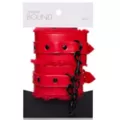 Red Furry Handcuffs - Pleasure Bound at Spencer's