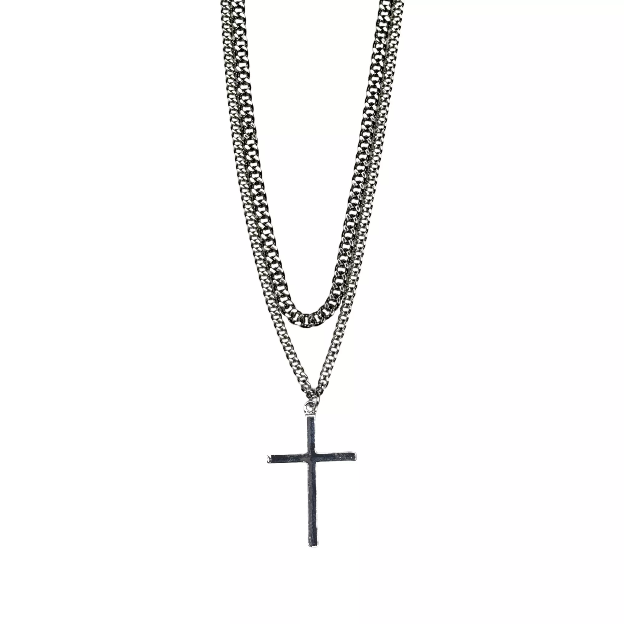 Multi-Pack Cross Chain Necklaces - 2 Pack