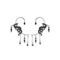 Black Dragon Silver-Tone Dangle Ear Cuffs at Spencer's