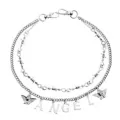 Angel Charm Barbed Wire Silver-Plated 2-Row Wallet Chain at Spencer's