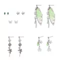 Multi-Pack Green Fairycore Stud and Dangle Earrings - 6 Pack at Spencer's