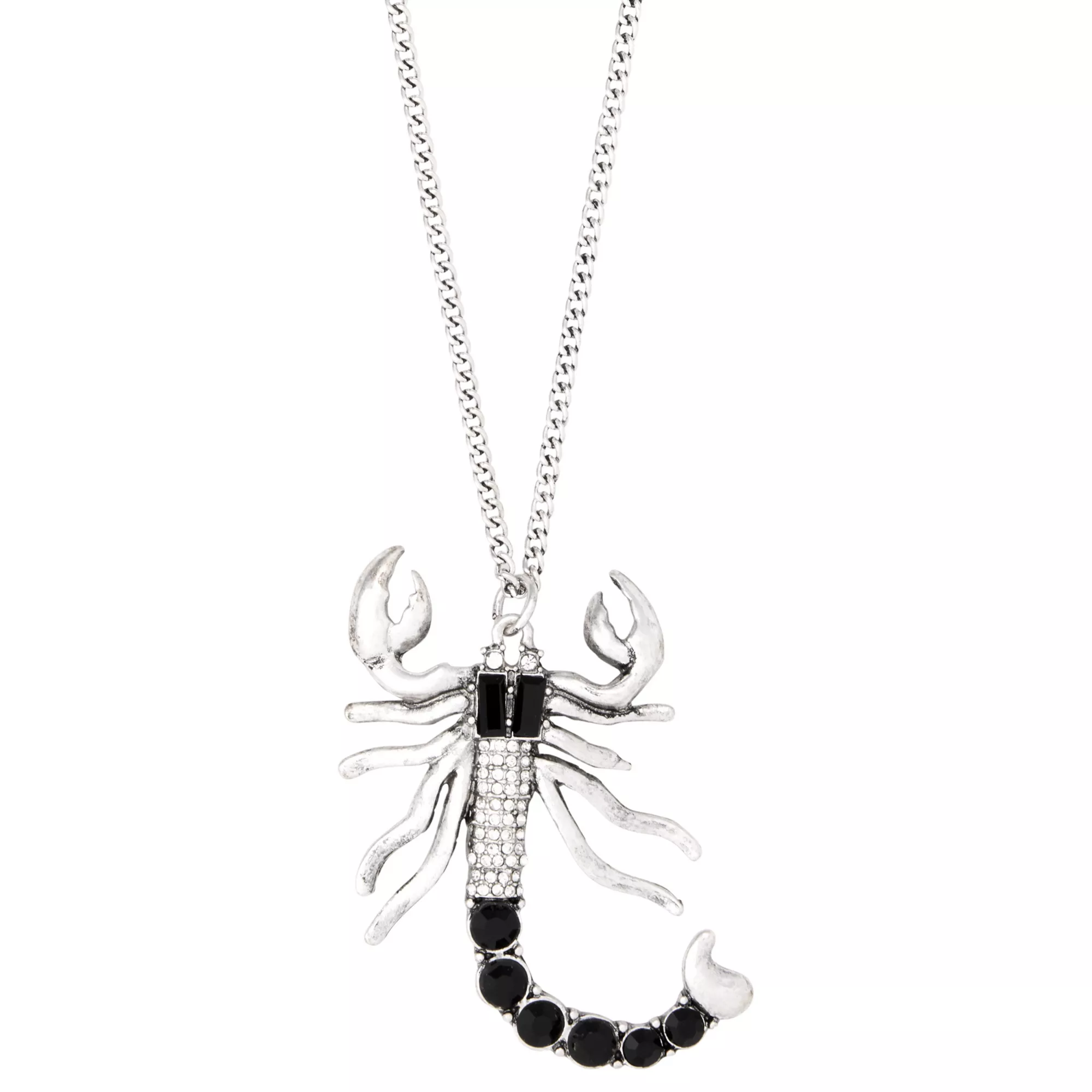 Black Scorpion Pendant Chain Necklace