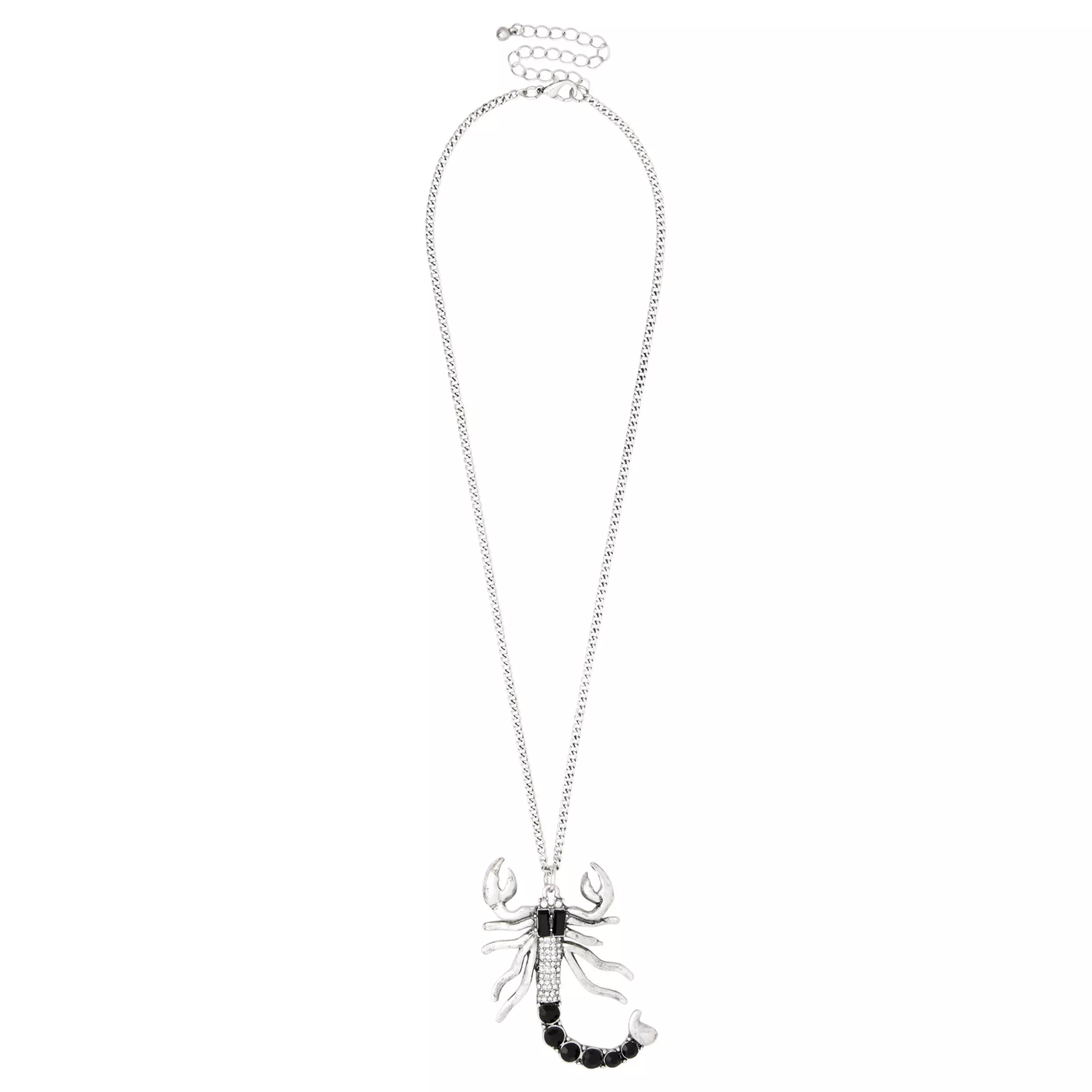 Black Scorpion Pendant Chain Necklace