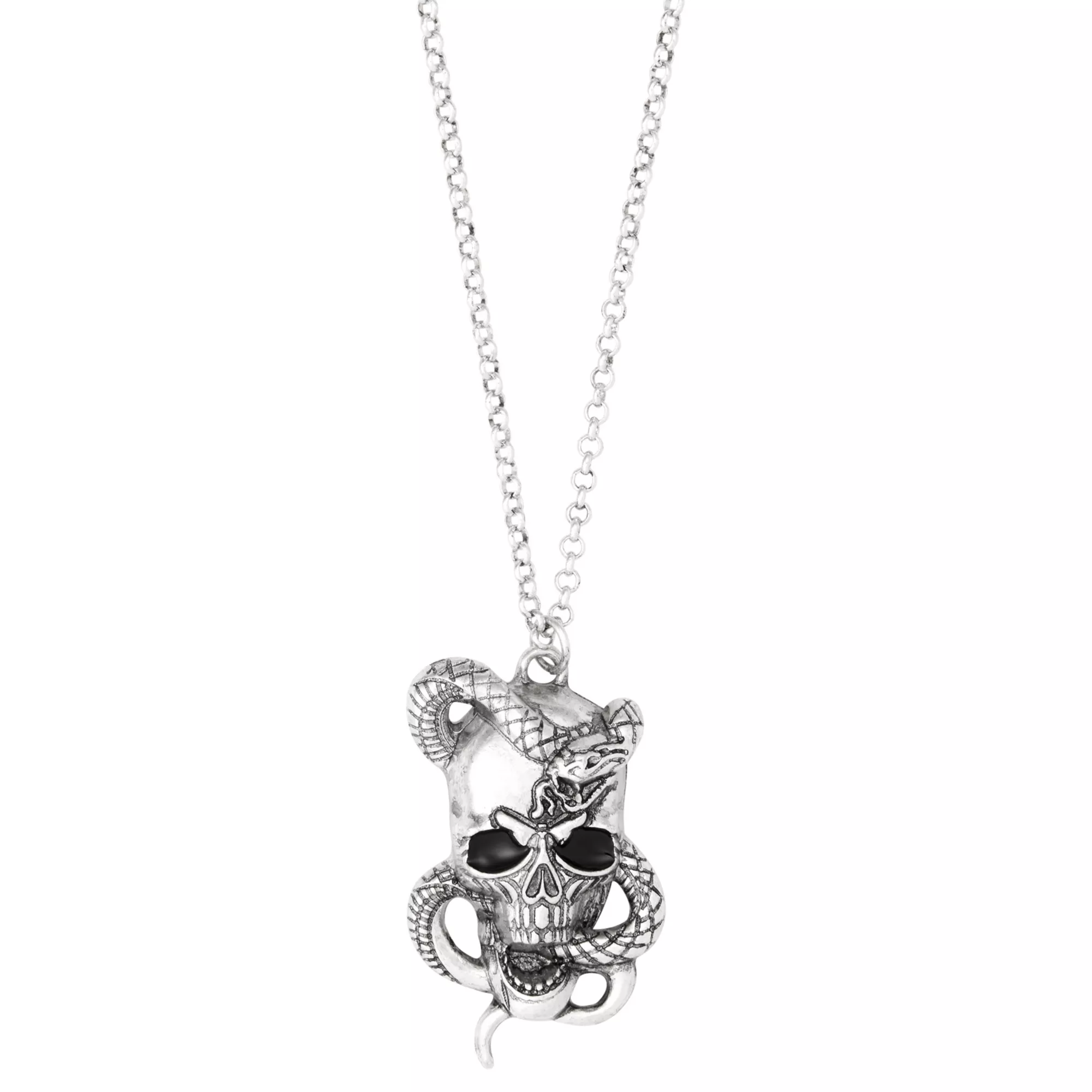 Skull Snake Pendant Chain Necklace
