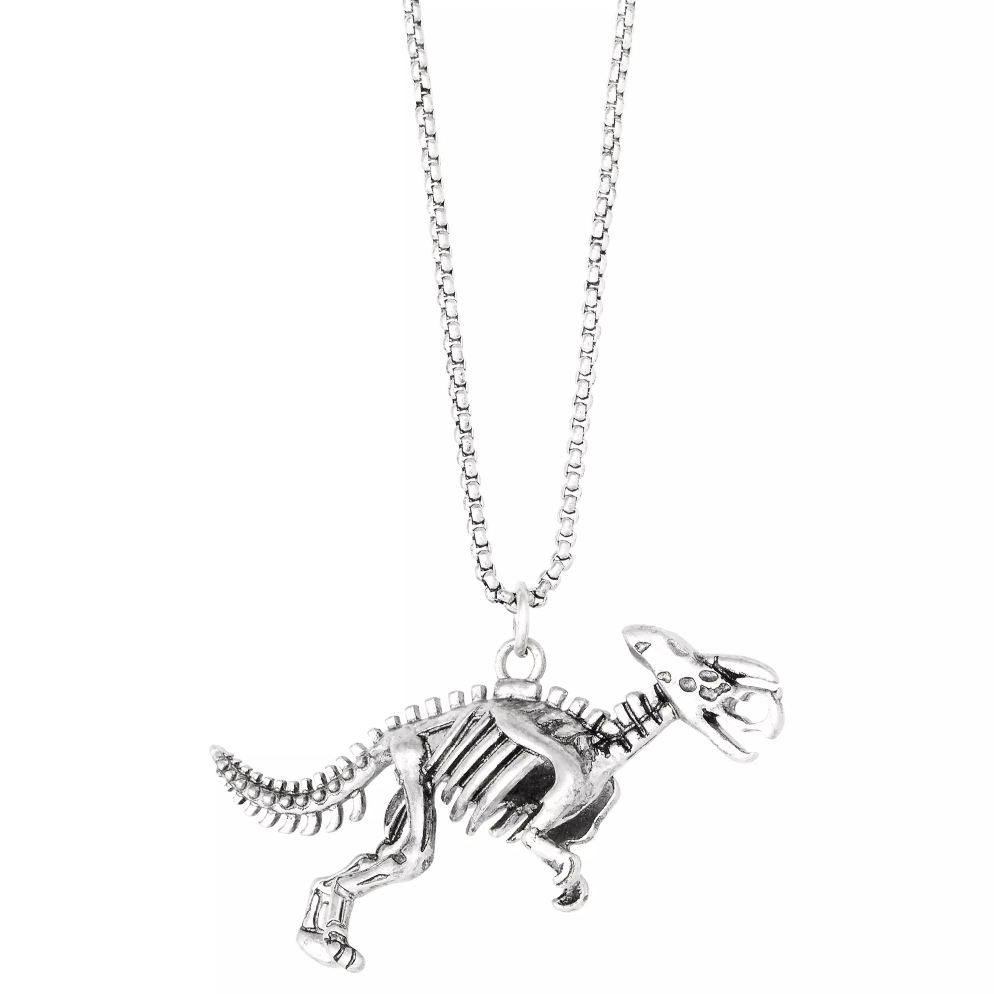 T-Rex Skeleton Pendant Chain Necklace