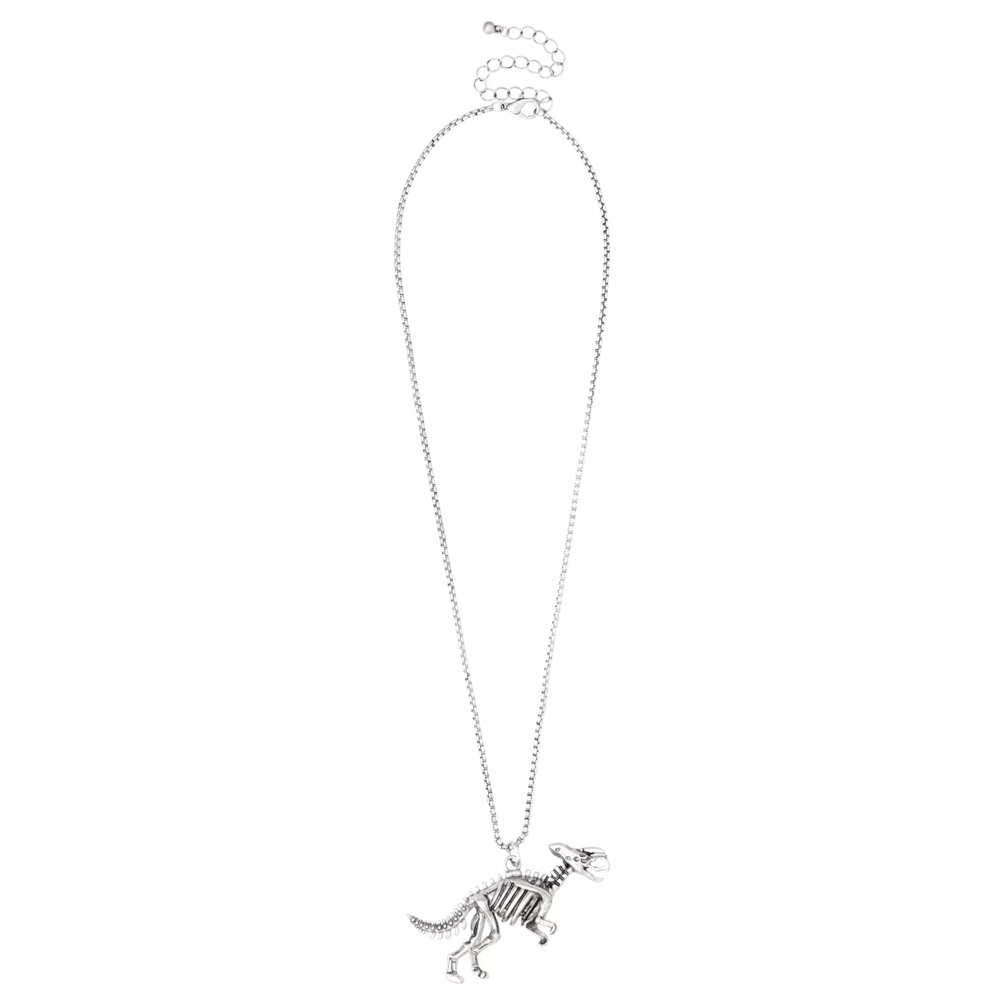 T-Rex Skeleton Pendant Chain Necklace