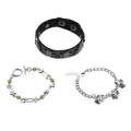 Multi-Pack Black and Silver-Tone Skull Bracelets - 3 Pack at Spencer's