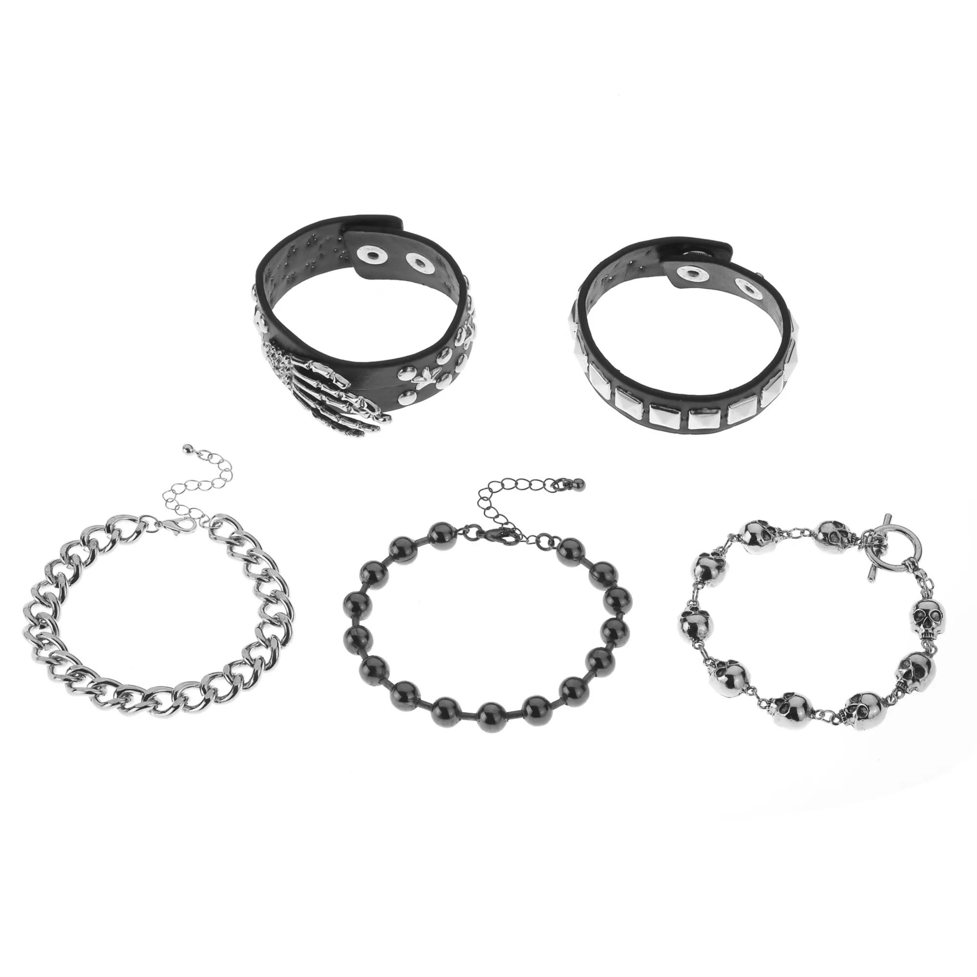 Multi-Pack Skeleton Mixed Bracelets - 5 Pack