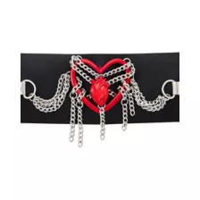 Chain Heart Cuff Bracelet at Spencer's