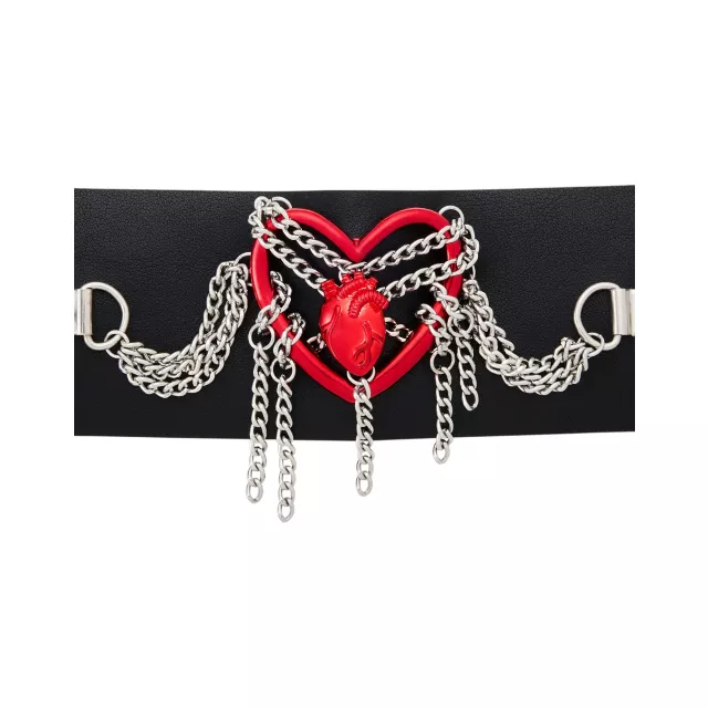 Chain Heart Cuff Bracelet at Spencer's