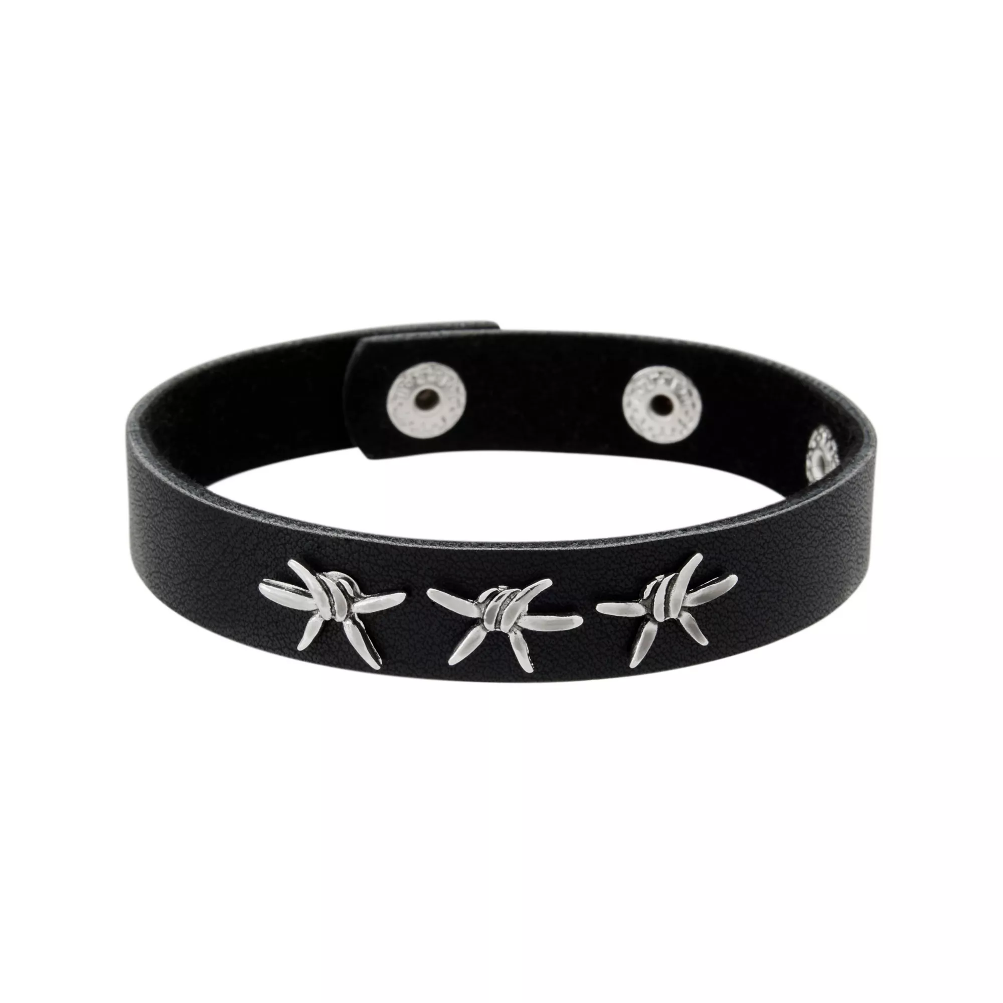 Multi-Pack Barbed Wire Spike Cuff Chain Bracelets - 4 Pack