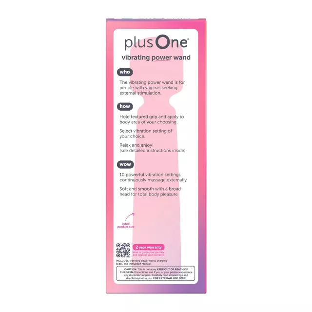 plusOne Vibrating Power Wand at Spencer's