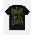 Graffiti Green Freak on a Leash Korn T Shirt at Spencer's