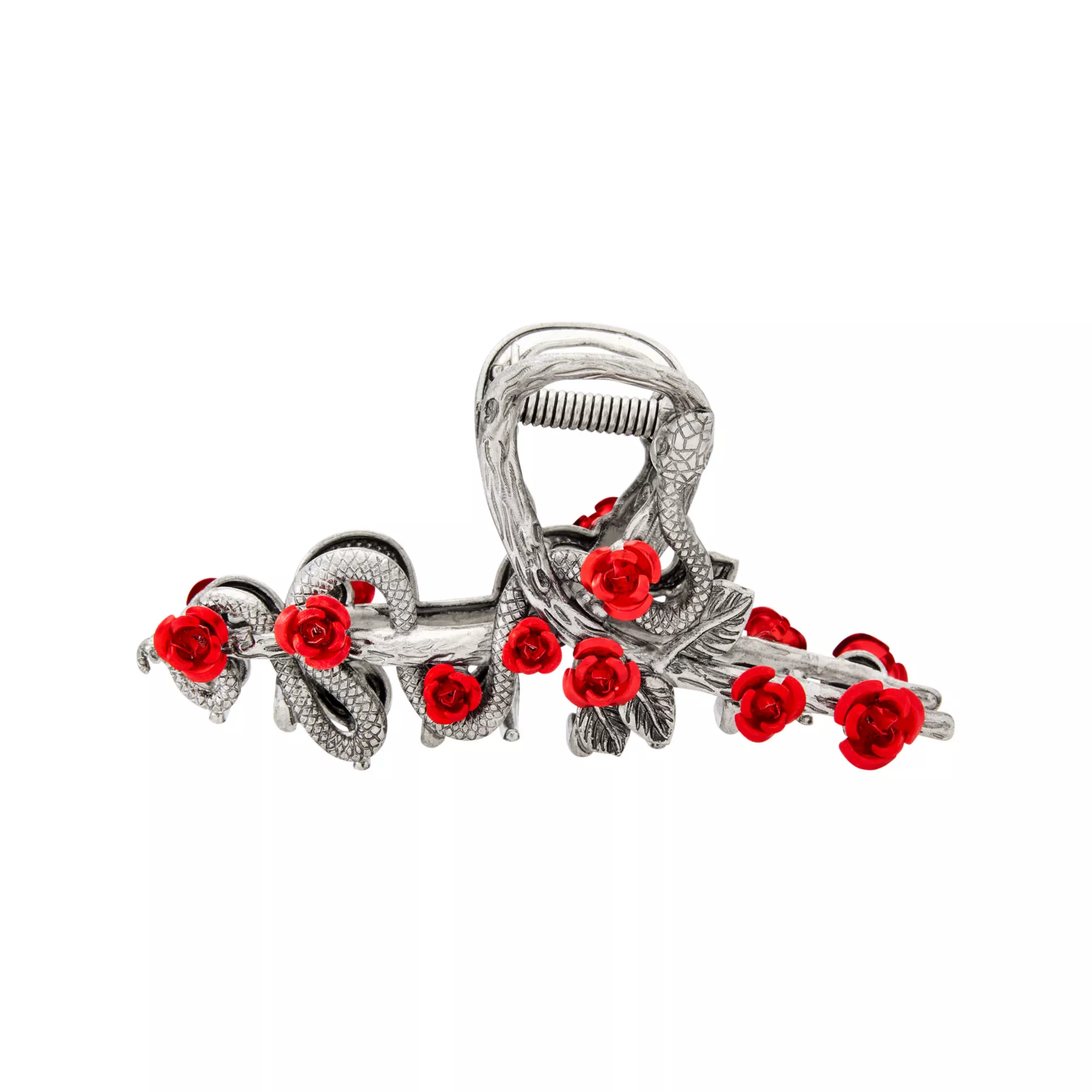 Snake and Roses Hair Clip