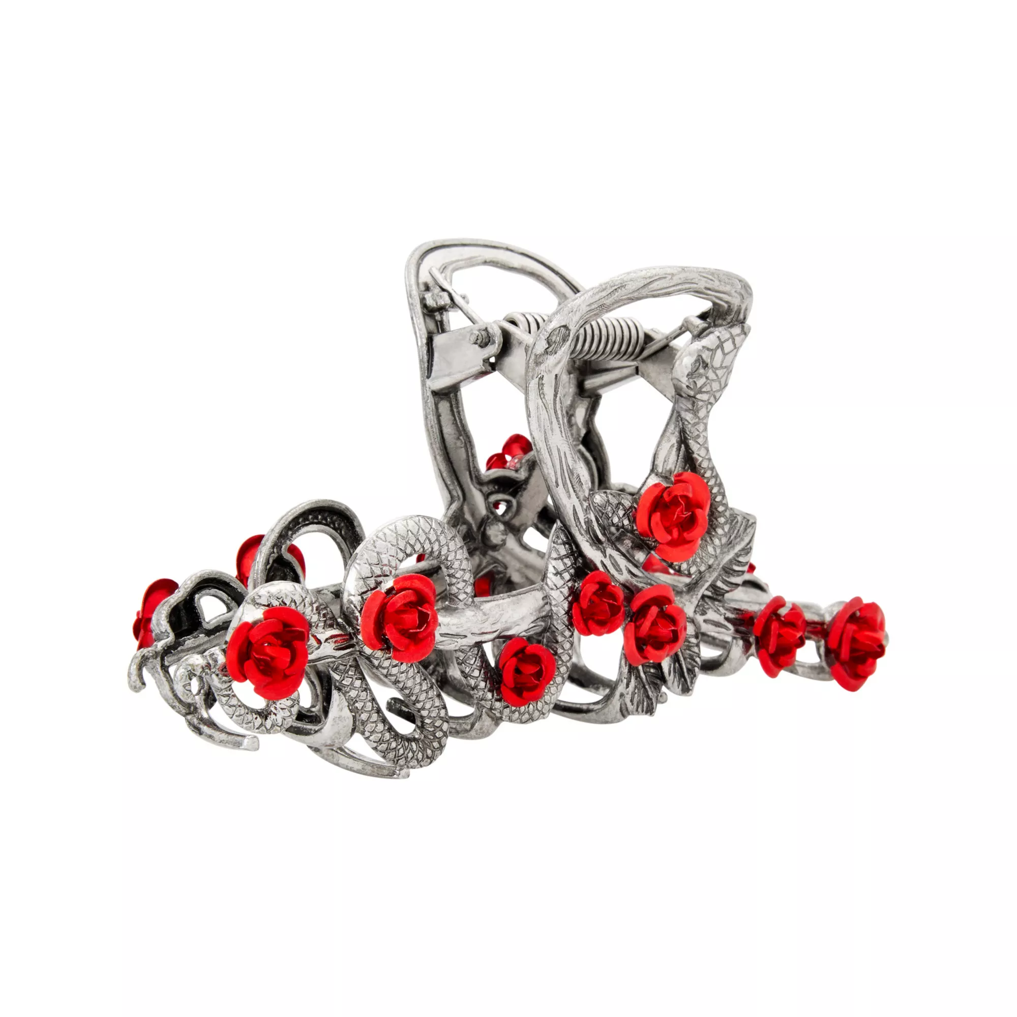 Snake and Roses Hair Clip