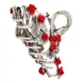 Snake and Roses Hair Clip at Spencer's
