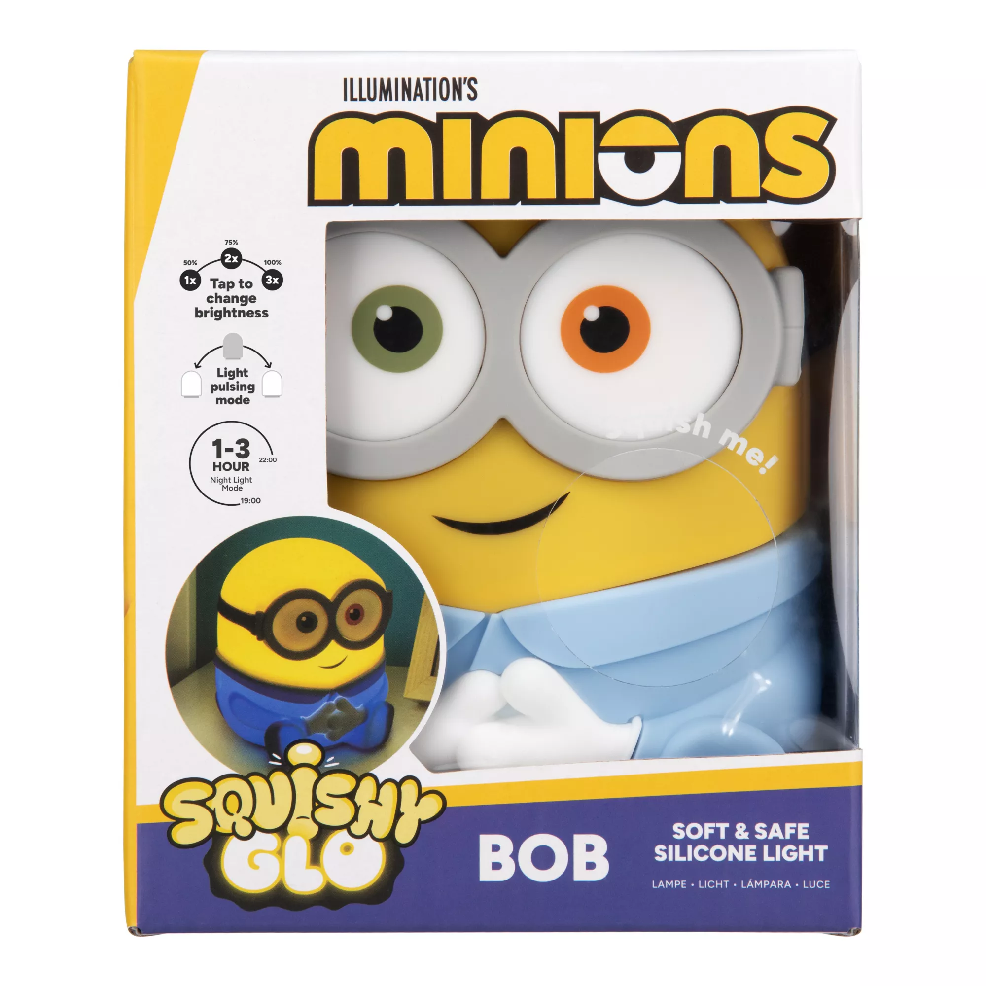 Minions Bob SquishyGlo Rechargeable Night Light at Spencer's
