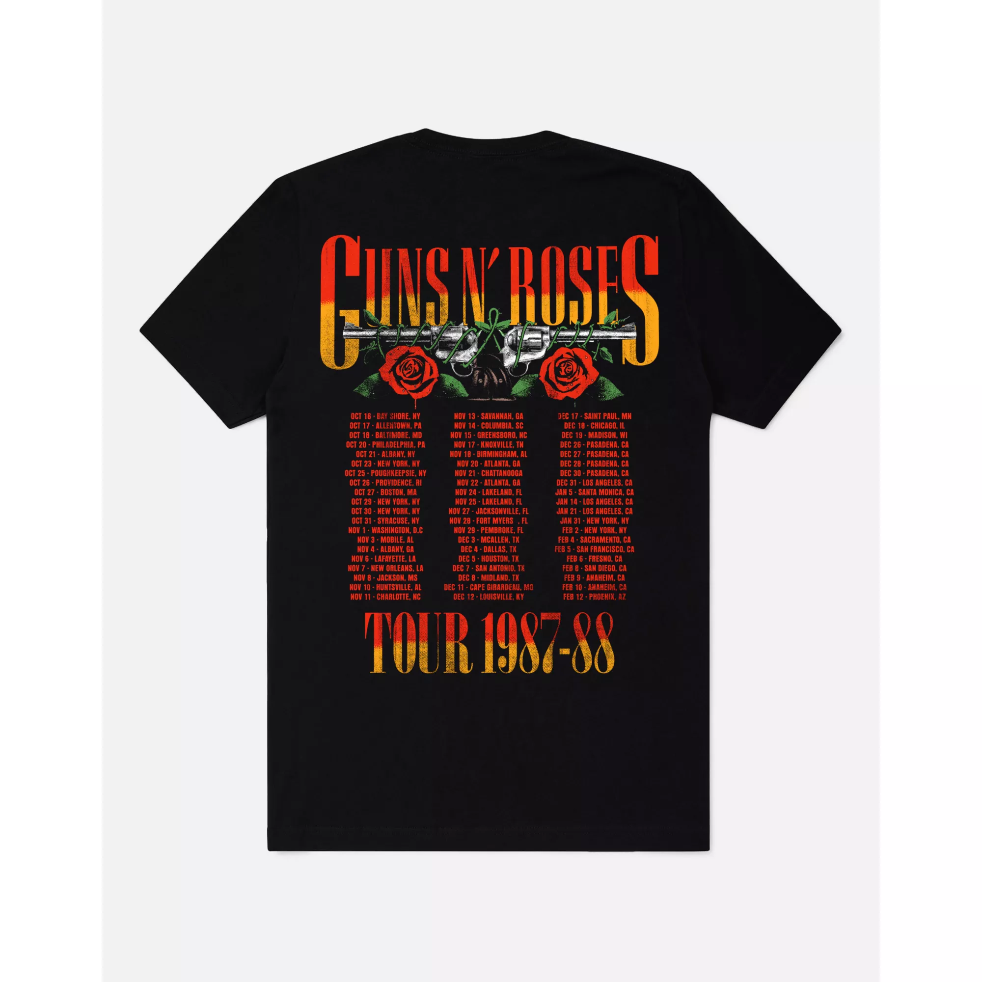 Guns N' Roses 1987-88 Tour T-Shirt at Spencer's