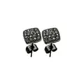 Vitrail CZ Square Pave Black Stud Earrings - 20 Gauge at Spencer's
