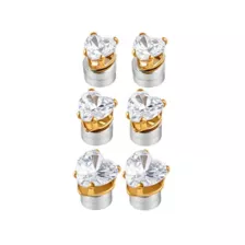 Multi-Pack Clear CZ Heart Magnetic Fake Stud Earrings - 3 Pair at Spencer's
