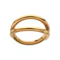 Titanium Gold-Tone Double Row Hinged Hoop Nose Ring - 16 Gauge at Spencer's