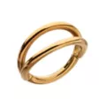 Titanium Gold-Tone Double Row Hinged Hoop Nose Ring - 16 Gauge at Spencer's