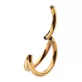 Titanium Gold-Tone Double Row Hinged Hoop Nose Ring - 16 Gauge at Spencer's