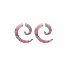 Purple Marble-Effect Faux Spiral Tapers - 18 Gauge at Spencer's