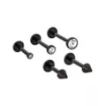 Multi-Pack ASTM F-136 Titanium CZ Spike Black Labret Lip Rings 5 Pack - 16 Gauge at Spencer's