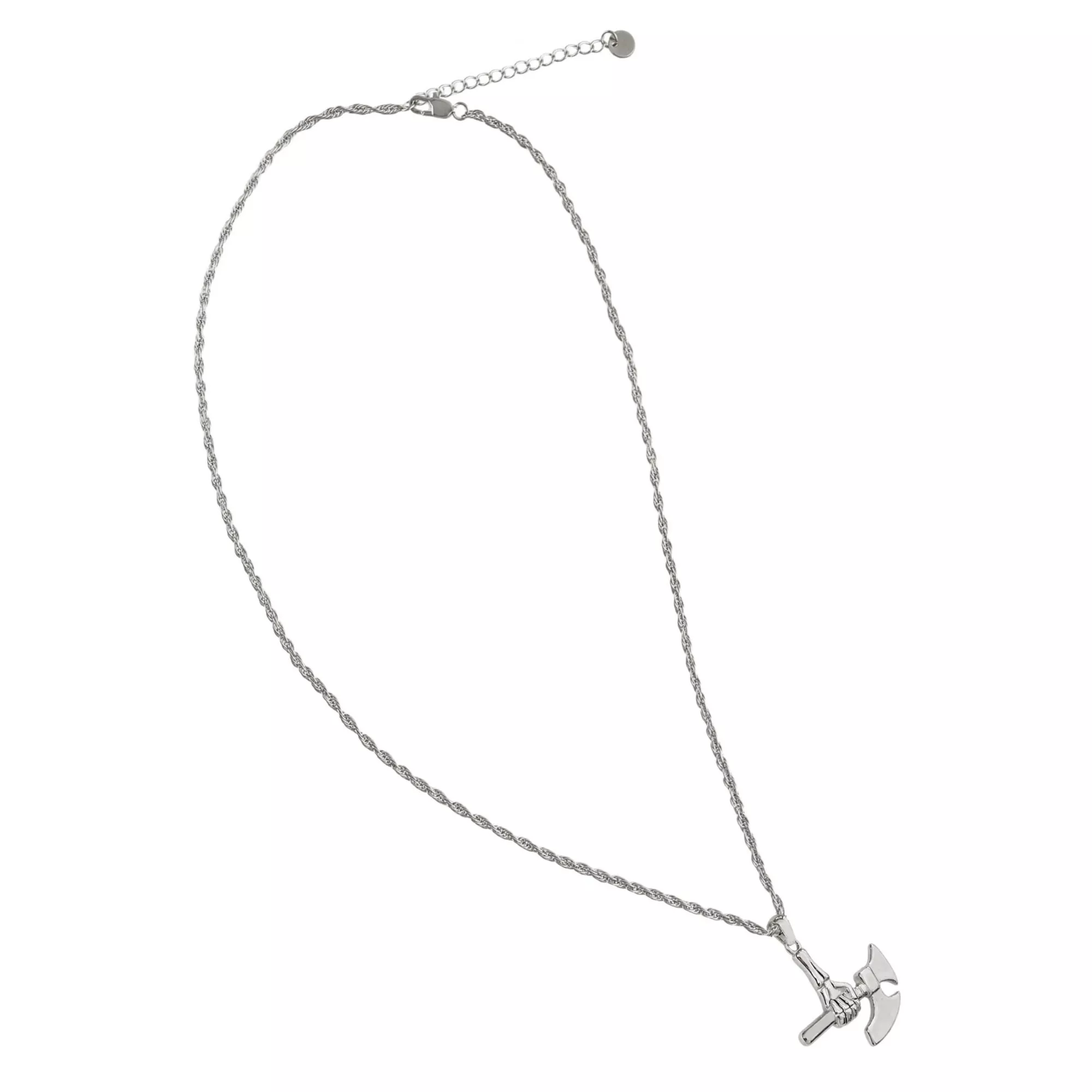 Skeleton Hand Axe Pendant Chain Necklace