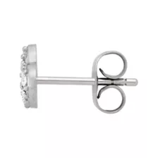 Silver-Tone Crystal Pavé Heart Stud Earrings - 20 Gauge at Spencer's