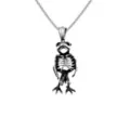 Owl Skeleton Pendant Chain Necklace at Spencer's