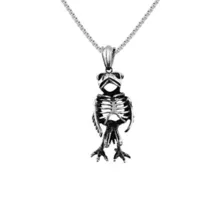 Owl Skeleton Pendant Chain Necklace at Spencer's