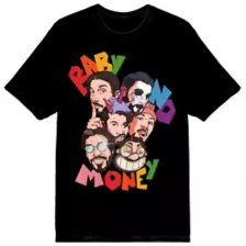 BBNO$ Face Poses Black T Shirt at Spencer's