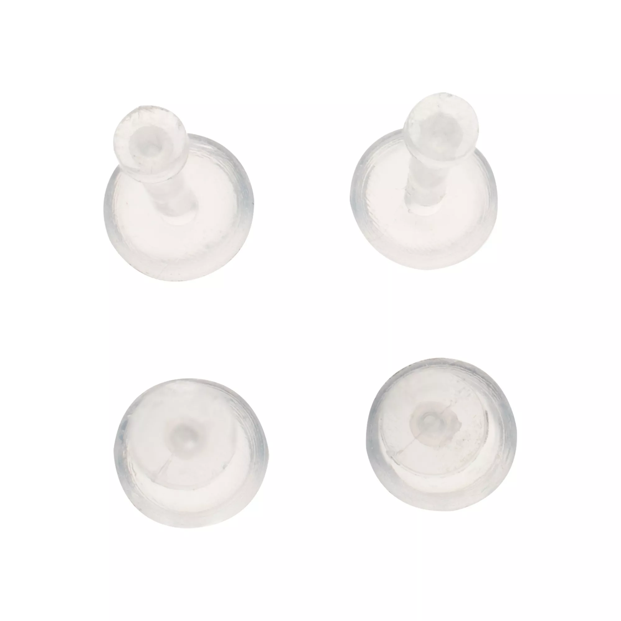 Multi-Pack Bioflex Clear Flat Push-In Labret 4 Pack - 16 Gauge