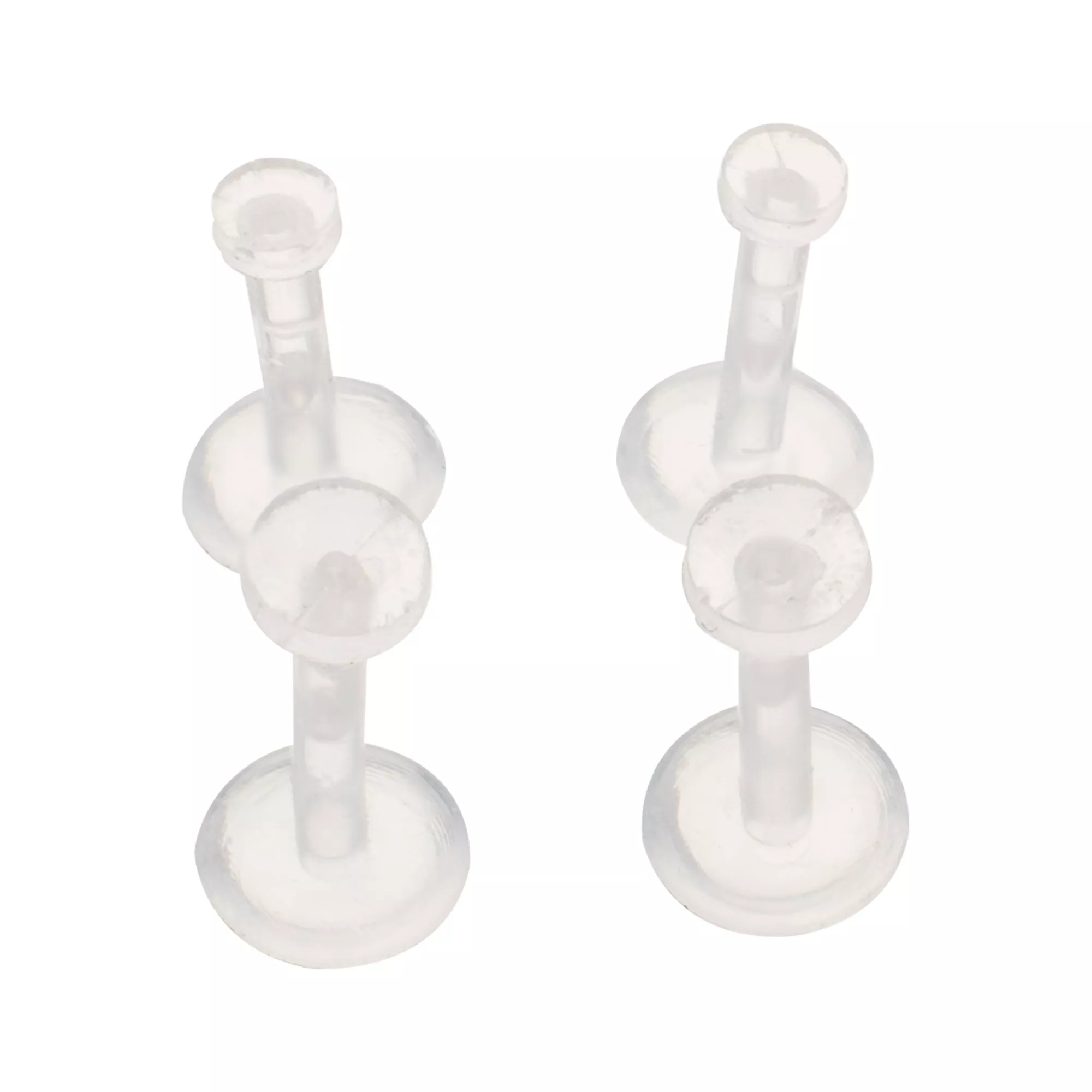 Multi-Pack Bioflex Clear Flat Push-In Labret 4 Pack - 16 Gauge