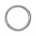 ASTM F-136 Titanium CZ Double Hoop Hinged Septum Ring - 16 Gauge at Spencer's