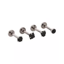 Multi-Pack ASTM F-136 Titanium Heart Square Round Black CZ Labret Lip Rings 4 Pack - 16 Gauge at Spencer's