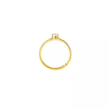 ASTM F-136 Titanium Round CZ Prong Gold-Tone Hinged Hoop Ring - 16 Gauge at Spencer's