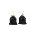 Trash Bag Dangle Earrings - 18 Gauge at Spencer's