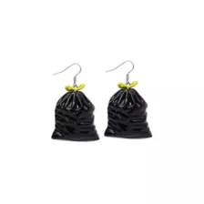 Trash Bag Dangle Earrings - 18 Gauge at Spencer's