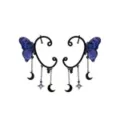 Blue Butterfly Star Moon Dangle Ear Cuffs at Spencer's