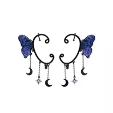 Blue Butterfly Star Moon Dangle Ear Cuffs at Spencer's