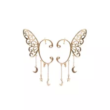 Butterfly Star Moon Gold-Tone Dangle Ear Cuffs at Spencer's