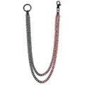 Black and Red-Tone Double-Row Wallet Chain at Spencer's
